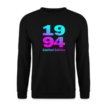 Birthday, born in 1994 limited edition - Unisex Sweatshirt - black - Front - Alina (178cm) & Michal (187cm)