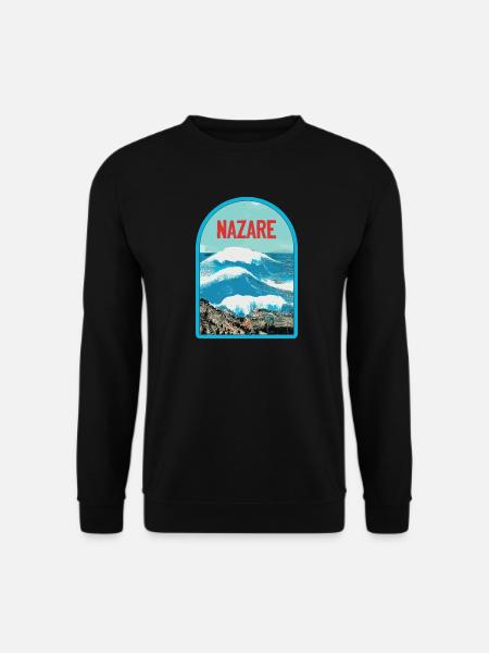 Nazaré in Portugal: Surfers & Big Waves - Unisex Sweatshirt - black