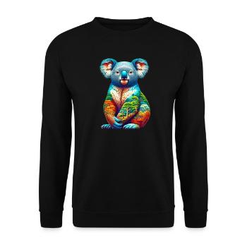 Koala - Unisex Sweatshirt - black - Front - Alina (178cm) & Michal (187cm)