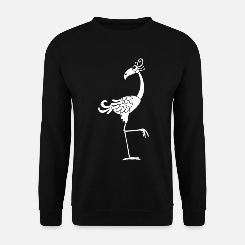 Funny White Bird - Unisex Sweatshirt - black