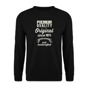Année 1974 - Sweat-shirt Unisexe - noir - Devant - Alina (178cm) & Michal (187cm)