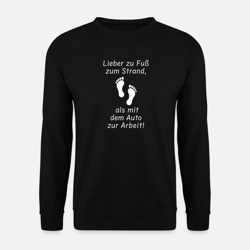 Humorvolles Spruch-Design mit Fußmotiv - Unisex Pullover - Schwarz