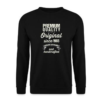 Né en 1965 - Sweat-shirt Unisexe - noir - Devant - Alina (178cm) & Michal (187cm)