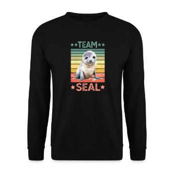 Seal seal - Unisex Sweatshirt - black - Front - Alina (178cm) & Michal (187cm)