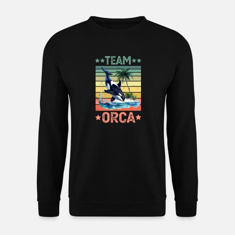 Orca Killerwal - Unisex Pullover - Schwarz