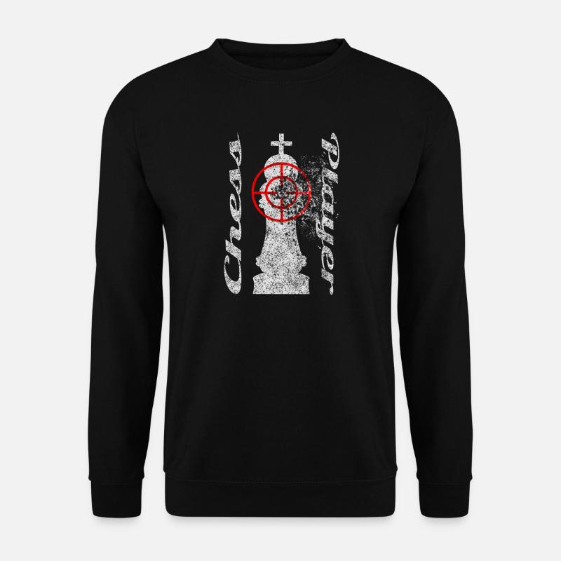 Chess motif with crosshairs - Unisex Sweatshirt - black