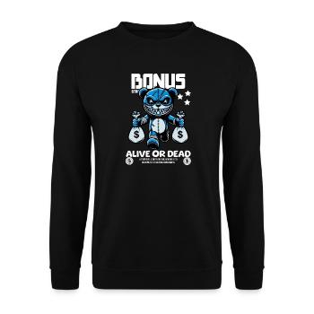 Bonus Bear – Wanted: Alive or Dead - Unisex Sweatshirt - black - Front - Alina (178cm) & Michal (187cm)