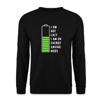 Je ne suis pas paresseux - Sweat-shirt Unisexe - noir - Devant - Alina (178cm) & Michal (187cm)