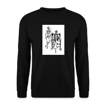 Skelett - Unisex Pullover - Schwarz - Vorne - Alina (178cm) & Michal (187cm)