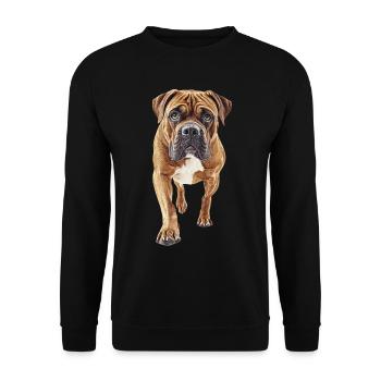 Bullmastiff - Unisex Pullover - Schwarz - Vorne - Alina (178cm) & Michal (187cm)