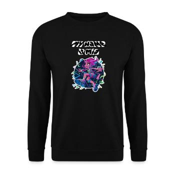 Mein Name ist Mia 2026 - Unisex Pullover - Schwarz - Vorne - Alina (178cm) & Michal (187cm)