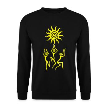Der Tanz der gelben Sonne - Unisex Pullover - Schwarz - Vorne - Alina (178cm) & Michal (187cm)