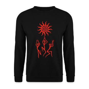 Der Tanz der Roten Sonne - Unisex Pullover - Schwarz - Vorne - Alina (178cm) & Michal (187cm)