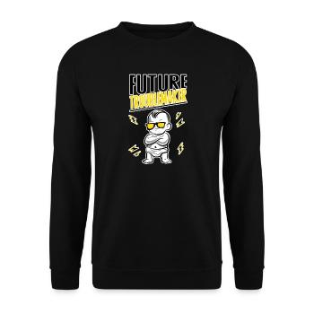 Zukunfts-Chaos? Schon in Planung! - Unisex Pullover - Schwarz - Vorne - Alina (178cm) & Michal (187cm)