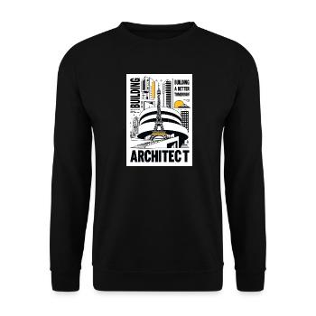 Architect - Sweat-shirt Unisexe - noir - Devant - Alina (178cm) & Michal (187cm)
