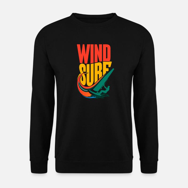 Lebendiges Pop-Art-Windsurf-Design - Unisex Pullover - Schwarz