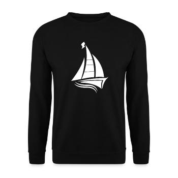voilier voilier sailor silhouette minimaliste - Sweat-shirt Unisexe - noir - Devant - Alina (178cm) & Michal (187cm)