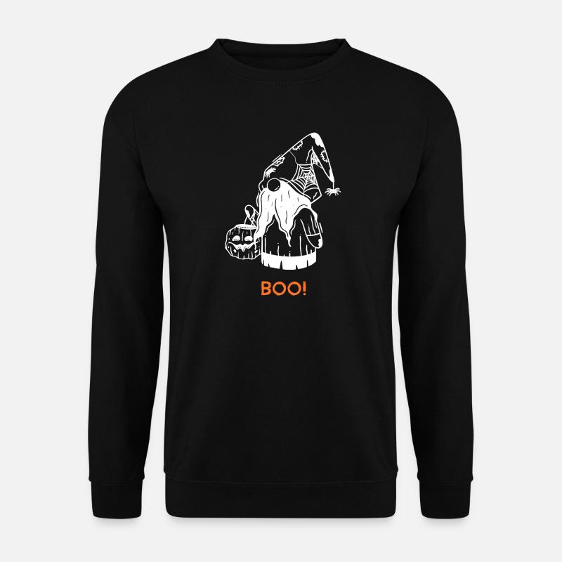 Halloween Gartenzwerg BOO Lustig - Unisex Pullover - Schwarz