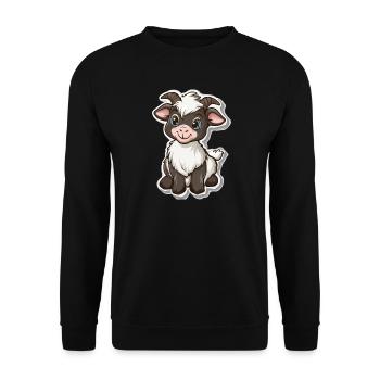 Ziege - Unisex Pullover - Schwarz - Vorne - Alina (178cm) & Michal (187cm)