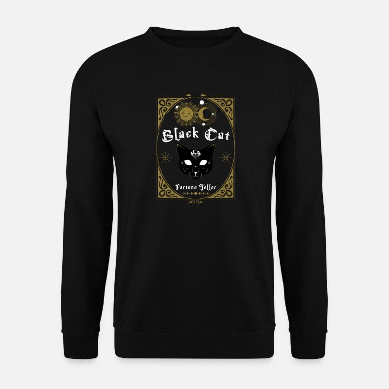 Black Cat Fortune Teller - Unisex Pullover - Schwarz