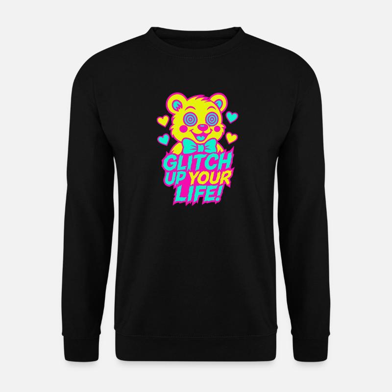 Glitch Up your Life! Motif 2 - Unisex Sweatshirt - black