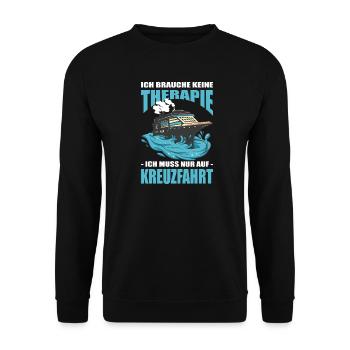 Funny Cruise Sayings Outfits Holiday - Unisex Sweatshirt - black - Front - Alina (178cm) & Michal (187cm)