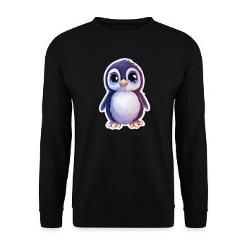Pingouin - Sweat-shirt Unisexe - noir - Devant - Alina (178cm) & Michal (187cm)