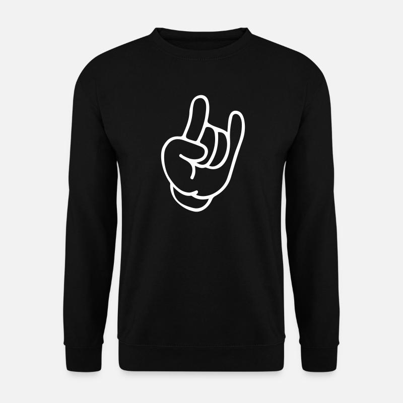 Rockhand Silhouette Motif - Unisex Sweatshirt - black
