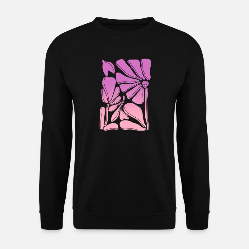 Flower power pink gradient - Unisex Sweatshirt - black