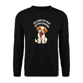 Dog Costume Eaten No Costume Funny Sayings - Unisex Sweatshirt - black - Front - Alina (178cm) & Michal (187cm)