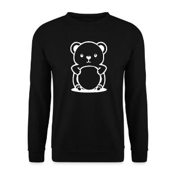 Ours Ours T-shirt Cadeau - Sweat-shirt Unisexe - noir - Devant - Alina (178cm) & Michal (187cm)