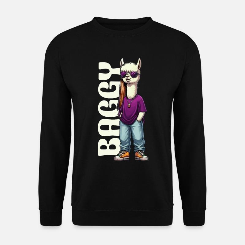 Baggy Alpaca - Unisex Sweatshirt - black