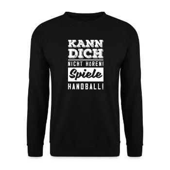 Handballspieler Handball Handballer Geschenke - Unisex Pullover - Schwarz - Vorne - Alina (178cm) & Michal (187cm)
