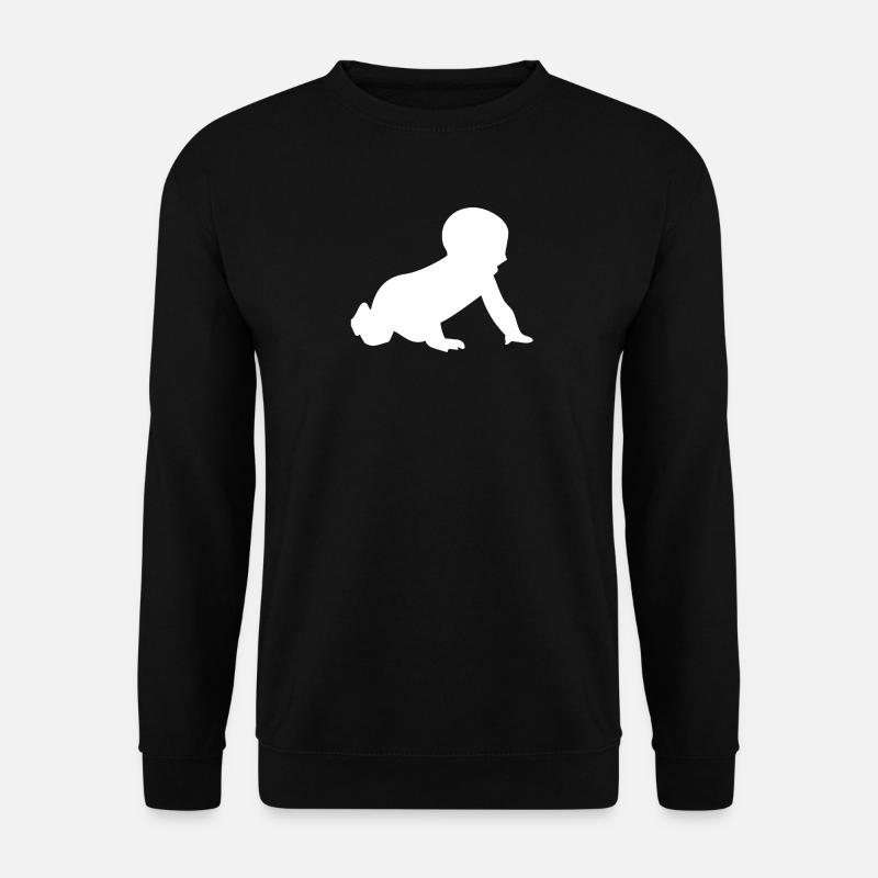 Crawling baby silhouette - Unisex Sweatshirt - black
