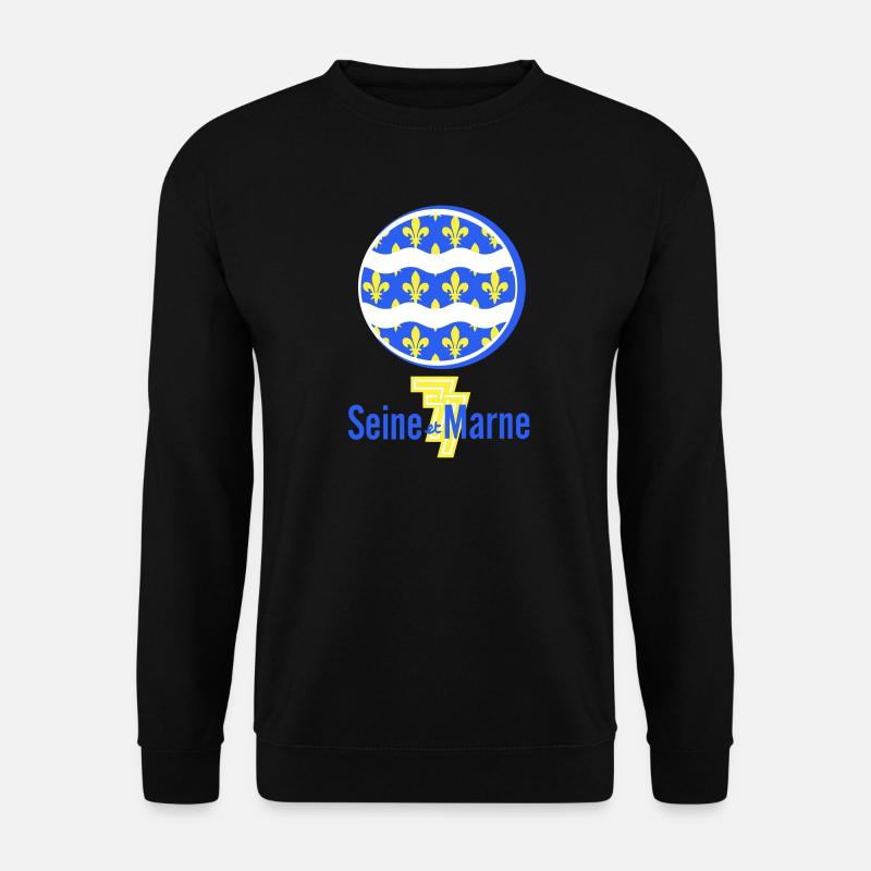 Logo Seine et Marne 77 - Unisex Pullover - Schwarz