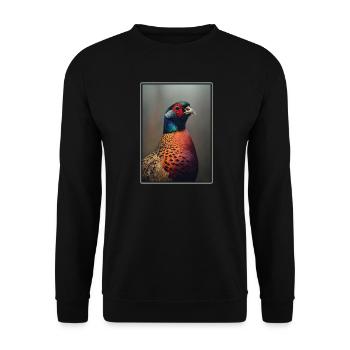 Pheasants Pheasant - Unisex Sweatshirt - black - Front - Alina (178cm) & Michal (187cm)
