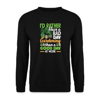 Garten- Und Pflanzenliebhaber Geschenke - Unisex Pullover - Schwarz - Vorne - Alina (178cm) & Michal (187cm)