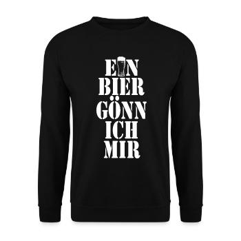 A Beer Treat Me - Beer Glass - Unisex Sweatshirt - black - Front - Alina (178cm) & Michal (187cm)