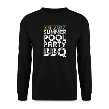 Pool Party - Unisex Pullover - Schwarz - Vorne - Alina (178cm) & Michal (187cm)