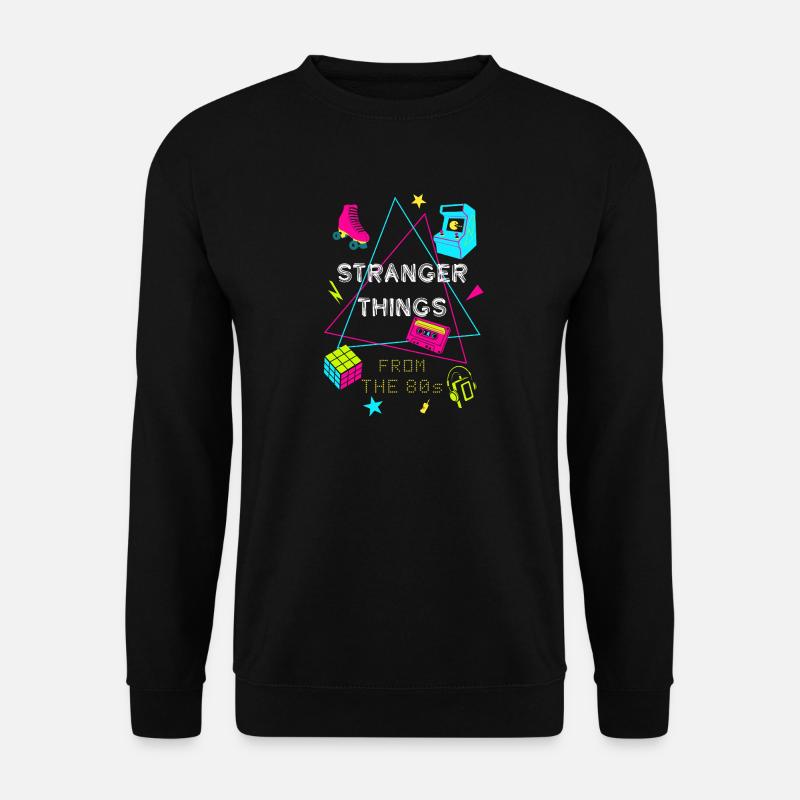 80er Neon Retro Gaming - Unisex Pullover - Schwarz