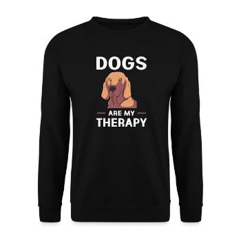 Dog Trainer Therapist Therapy Dog Therapy Dog - Unisex Sweatshirt - black - Front - Alina (178cm) & Michal (187cm)