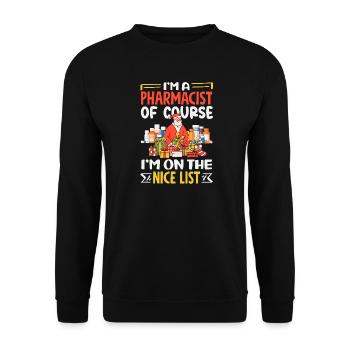 Pharmacist Pharmaceutical Technical - Unisex Sweatshirt - black - Front - Alina (178cm) & Michal (187cm)