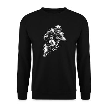 Skeleton American Football player  - Unisex Sweatshirt - black - Front - Alina (178cm) & Michal (187cm)