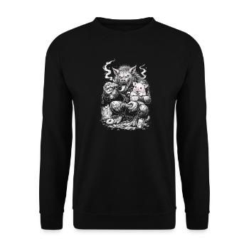 Patate de canapé intérieur - Sweat-shirt Unisexe - noir - Devant - Alina (178cm) & Michal (187cm)