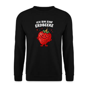 Déguisement de fraise Drôle de fête carnaval de fruits - Sweat-shirt Unisexe - noir - Devant - Alina (178cm) & Michal (187cm)