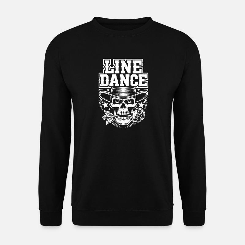 Line Dance Skull Tee - Unisex Pullover - Schwarz