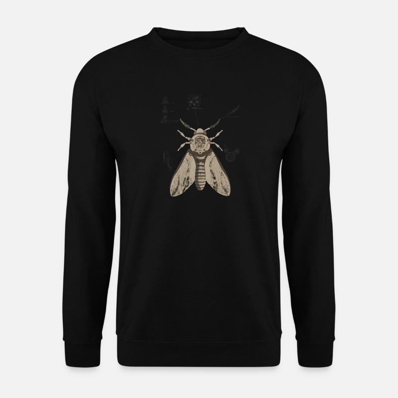Schädel-Nachtfalter Anatomie - Unisex Pullover - Schwarz