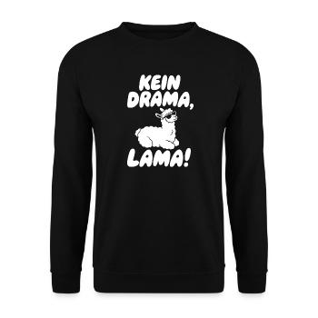 Kein Drama Lama Sonnenbrille - Unisex Pullover - Schwarz - Vorne - Alina (178cm) & Michal (187cm)