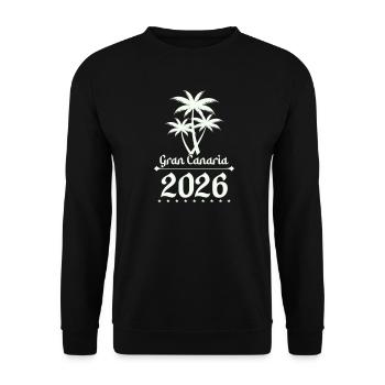 Gran Canaria 2026 Palm Tree Logo - Unisex Sweatshirt - black - Front - Alina (178cm) & Michal (187cm)