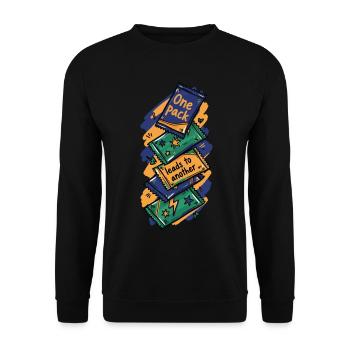 One Pack Leads To Another Trading Card Collector - Unisex Sweatshirt - black - Front - Alina (178cm) & Michal (187cm)